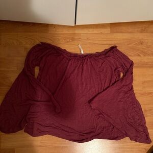Active USA Maroon Off-Shoulder Blouse